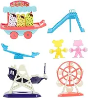 Milisten 1 Set Amusement Park Pretend Play Slide for Imaginative Play Fun Recreation Facility Building for Boys Color Mix
