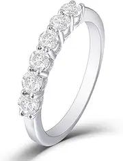 [DovEggs] platinum plated silver platinum-plated-silver round-brilliant-shape H-I moissanite