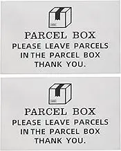 eMagTech 2PCS Aluminum Metal Sign Rust Free Plaque Please Leave PARCELS in The Parcel Box Thank You for Deliveries Parcels Post Note Plaque 15X10CM