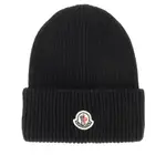 [MONCLER] MONCLER Wool and cashmere tricot beanie hat Man One Size One Size Black