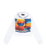 Dsquared2 Summer Lovers Onion Cropped Fit Hoodie XXS,S,XS,M white