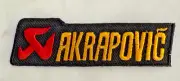 Akrapovic Exhaust Patch Black-Trim Embroidered Iron-Sew-On Patch 3.5 x 1