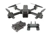 Elinz RC Drone 4K Photo Foldable 2K FPV Dual Camera 2.4Ghz WiFi Quadcopter Brush Motor 1080P 1x Battery