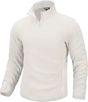 [G Gradual] Mens Quarter Zip Pullover Golf Fleece with 2 Zipper Pockets Long Sleeve Thermal Lightweight Sweatshirt