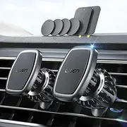 [6 Strong Magnet] LISEN 2 Pack Car Phone Holder, Magnetic Phone Holder [Easily Install] Air Vent Mobile Phone Holder for Car Case Friendly Car Phone Mount Fit iPhone Holder for All Phone & iPhone 16