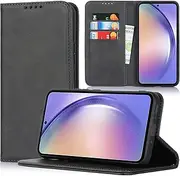 [Cavor] for Samsung Galaxy A54 5G Case Cowhide Pattern PU Leather Cases Flip Magnetic Kickstand Book Wallet Cover Phone Case with Card Slots(6.4") -Black