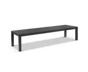 Outdoor Santorini 3.55M Outdoor Rectangle Aluminium Dining Table - Outdoor Aluminium Tables - Charcoal Aluminium