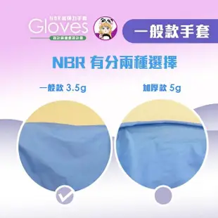 【勤達】【勤達】NBR無粉高彈力手套 S-XL號X5盒組-100支/盒(藍手套、美食加工、美容美髮、醫用)