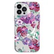 Tech21 Evo Art Case Compatible With MagSafe (Suits iPhone 13 Pro Max) - Purple Anemone
