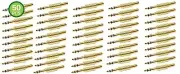 50 Pack - 1/4" (6.35mm) TRS Stereo Male Plug Audio Cable Gold Connector Spring