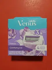 Gillette Venus ComfortGlide Freesia Razor 3 Blades (4) Cartridges FACTORY SEALED