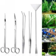 Straight Curve Wave Tweezer Scissor Algae Scraper Stainless Steel Aquarium Clean