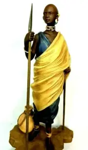 Masai elder Native African art Sculpture.Home Decor.Soil CeramicSize-10”-6”-1402