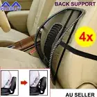 4x Mesh Lumbar Back Support Cushion Seat Posture Corrector Car Office Chair Home