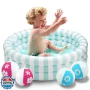 Inflatable Kiddie Pool for Kids – 3x3x1 feet Durable Blow-Up Pool for Toddler