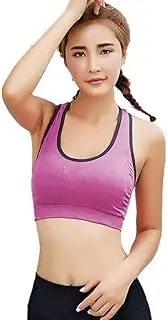HBSSEE SPORTBRAS Ms. Sports Bra Sports Bra U-Neck Gym Yoga Bra Removable Cup Racer Back Bra Yoga and Sleep (Color: Black, Size: S) (Color : Red, Size : XLarge)
