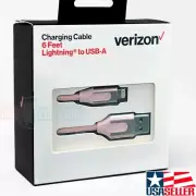 Verizon Pink Braided 6FT USB to Lightning Charge Data Cable for iPhone iPad