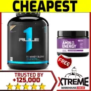 RULE1 R1 PROTEIN WHEY 100% BLEND 5LB // ON WPI WPC LEAN BCAAS 5LBS @