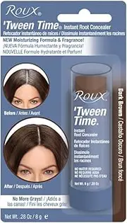 Roux Instant Root Concealer by Roux, Brown Hair Color, Temporary Touchup Stick, Pack of 1