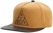 [Generic] BKNY Snapback Cap - Adjustable Flat Brim Baseball Hat for Men and Women - Brooklyn Hat Beige, Beige, Small-Large