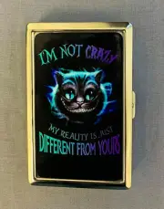 I'm Not Crazy Reality Silver Metal Cigarette Case RFID Protection Wallet