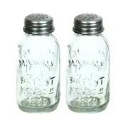 Mini Mason Jar SALT & PEPPER SHAKER Set of 2 Country Kitchen Decor