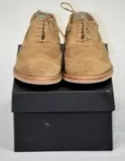 NEW $345 ALLEN EDMONDS "Neumok" Snuff Suede Wing Tip Oxford Shoes 7.5 D