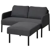 GLOSTAD 2-seat sofa with chaise longue, Knisa dark grey