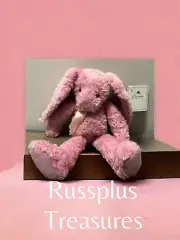 Easter Pink Bunny Russplus Treasures NWT Plush Bunny, Soft Beanie Plushie