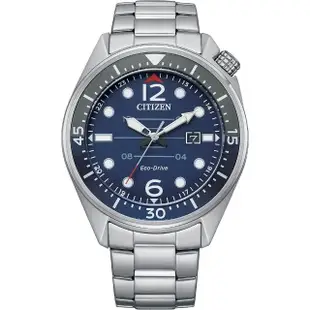 【CITIZEN 星辰】GENTS系列 光動能大三針腕錶-藍 44mm(AW1716-83L)
