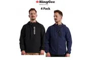 KingGee Mens 4 Packs Trademark Hood Lightweight Water Repellant Jacket K15005