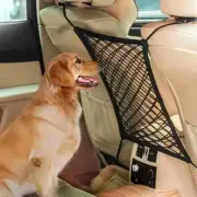 Universal Fit Dog Pet Car Barrier with Safety Mesh and Storage Bag - Black