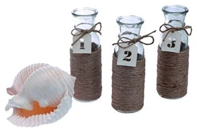 Cape Cod Style Jute Wrapped Vase (Set/3)