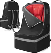 Car Seat Travel Bag, Padded Car Seat Cover Backpack with Adjustable Shoulder Strap Airplane Gate Check Bag