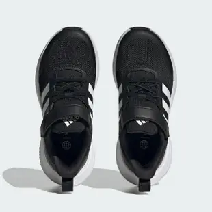 【adidas 愛迪達】運動鞋 童鞋 中童 大童 魔鬼氈 FortaRun 2.0 EL K 黑 IG5387