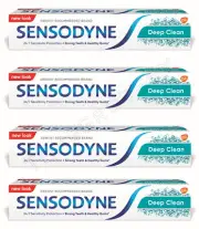 4 SENSODYNE DEEP CLEAN Sensitivity Protection Daily Toothpaste 75ml