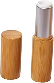 Baluue 12.1mm Diameter Lipstick Tube Bamboo Material Easy Push Wheel Tube Caps Empty Containers