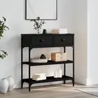 Console Table Black 72.5x25x75 cm Engineered Wood vidaXL