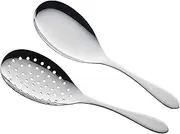 Shimomura 42318 Spoon, Serving Spoon, Helping Spoon Set, Made in Japan, Stainless Steel 42318