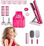 Arrovarp Beauty Salon Playset for Girls,Toddler Hair Styling Toy Set - Realistic Girl Beauty Salon Playset Hair Styling Set with Blow Dryer for Girls Ages 3-9, Kindergarten Playing House Role Play