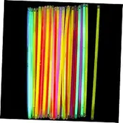HAWILLOSCH 100Pcs Glow Sticks for Dark Party Supplies Bracelets for Festivals Glowing Props for Events for Camping Year Eve and