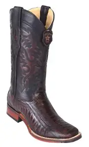 Los Altos CHERRY Ostrich LEG Square Toe TPU Rubber Sole Western Boot EE+ 8260518
