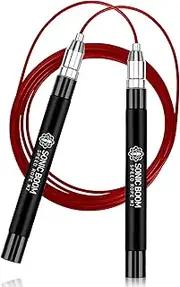 Sonic Boom M2 High Speed Jump Rope - Patent Pending Self-Locking, Screw-Free Design - Weighted, 360 Degree Spin, Silicone Grip with 2 Speed Rope Cables for Crossfit, Home Workout, More