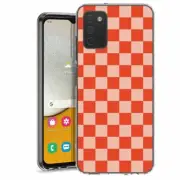 For Samsung Galaxy A03s A02s TPU Case Cover+Glass(Checker Pumpkin)