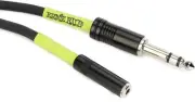Ernie Ball P06422 1/4-inch TRS Male to 3.5mm TRS Female Headphone Extension