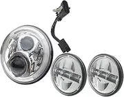 Motorcycle Headlight For Motorcycle Light Electra Glide Softail Fat Boy Touring 7 Inch Motor LED Headlight with 4.5 Inch Fog Lamps B