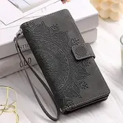 Zipper Wallet Flip Card Leather Case for Samsung Galaxy A04 A12 A13 A14 A22 A32 A33 A51 A52 A53 A71 A52S 5G,Gray,for A51