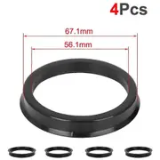 AUTCOAT 4Pcs/Set Automotive Car Plastic Wheel Hub Centric Rings Center Hubrings Bore 73.1-57.1 66.6-57.1 67.1-56.1