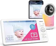 VTech RM7768HD Smart Wi-Fi Baby Monitor with 7" Touch Screen and 1080p HD Camera,360Â Pan&Tilt,135°Wide View,Night Light,Soothing Sounds,Temperature Sensor,Motion Detection,Mobile Connect,iOS/Android