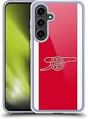Head Case Designs Officially Licensed Arsenal FC Gunners Logos Soft Gel Case Compatible with Samsung Galaxy S24+ 5G